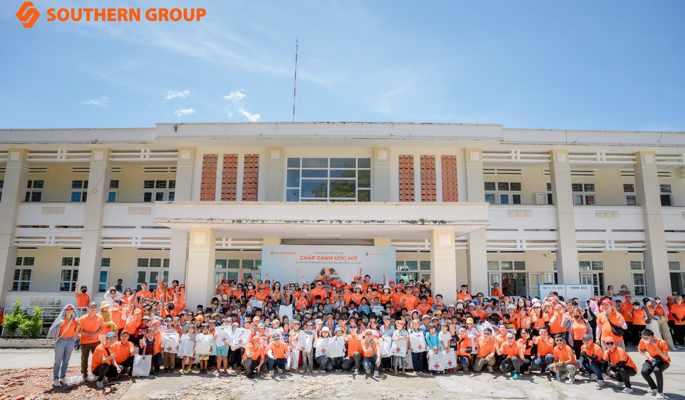 Chương trình thiện nguyện Chắp Cánh Ước Mơ của Southern Homes Việt Nam tại Trường Tiểu học Hàm Cần 2