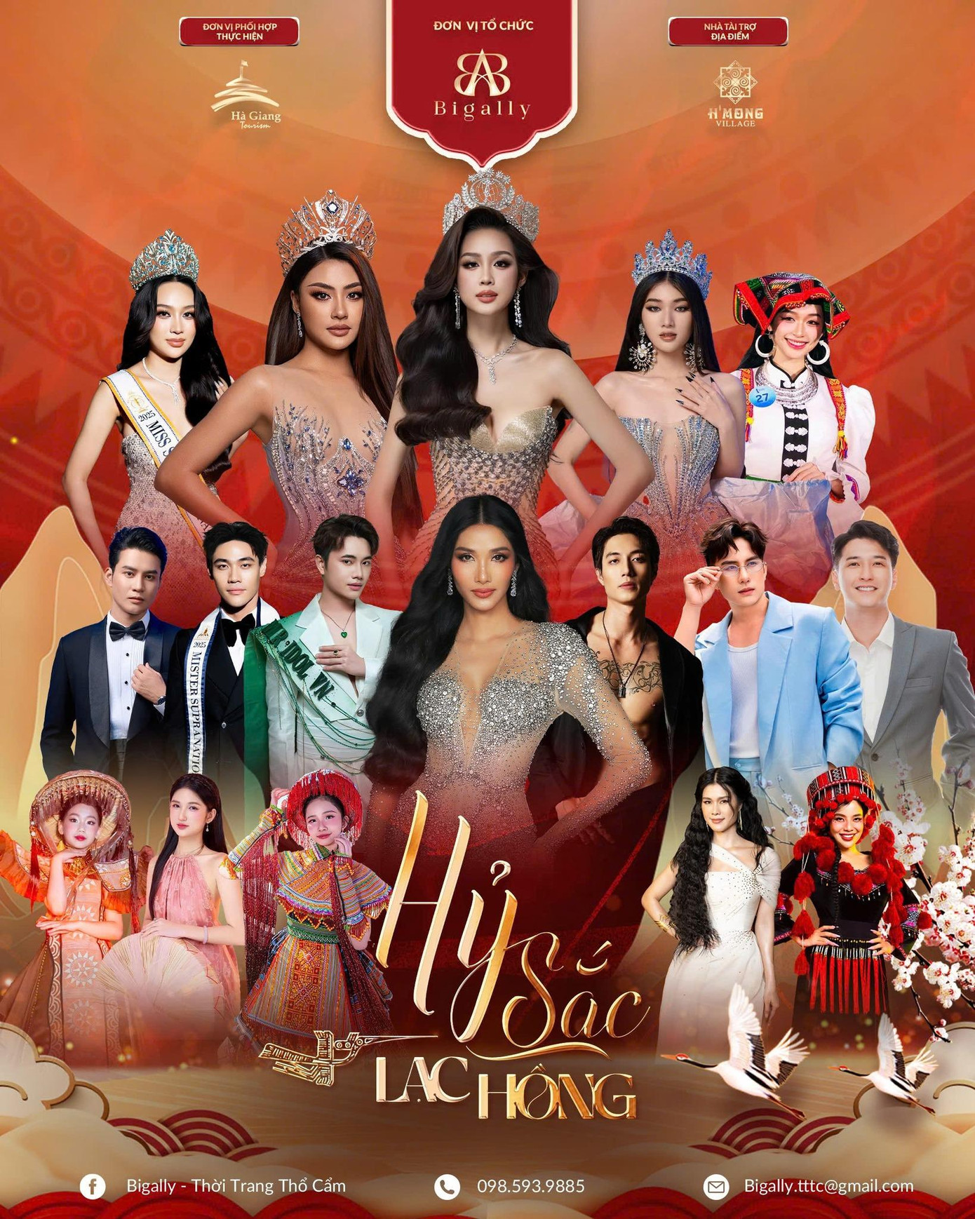 Các người mẫu khách mời tại show.