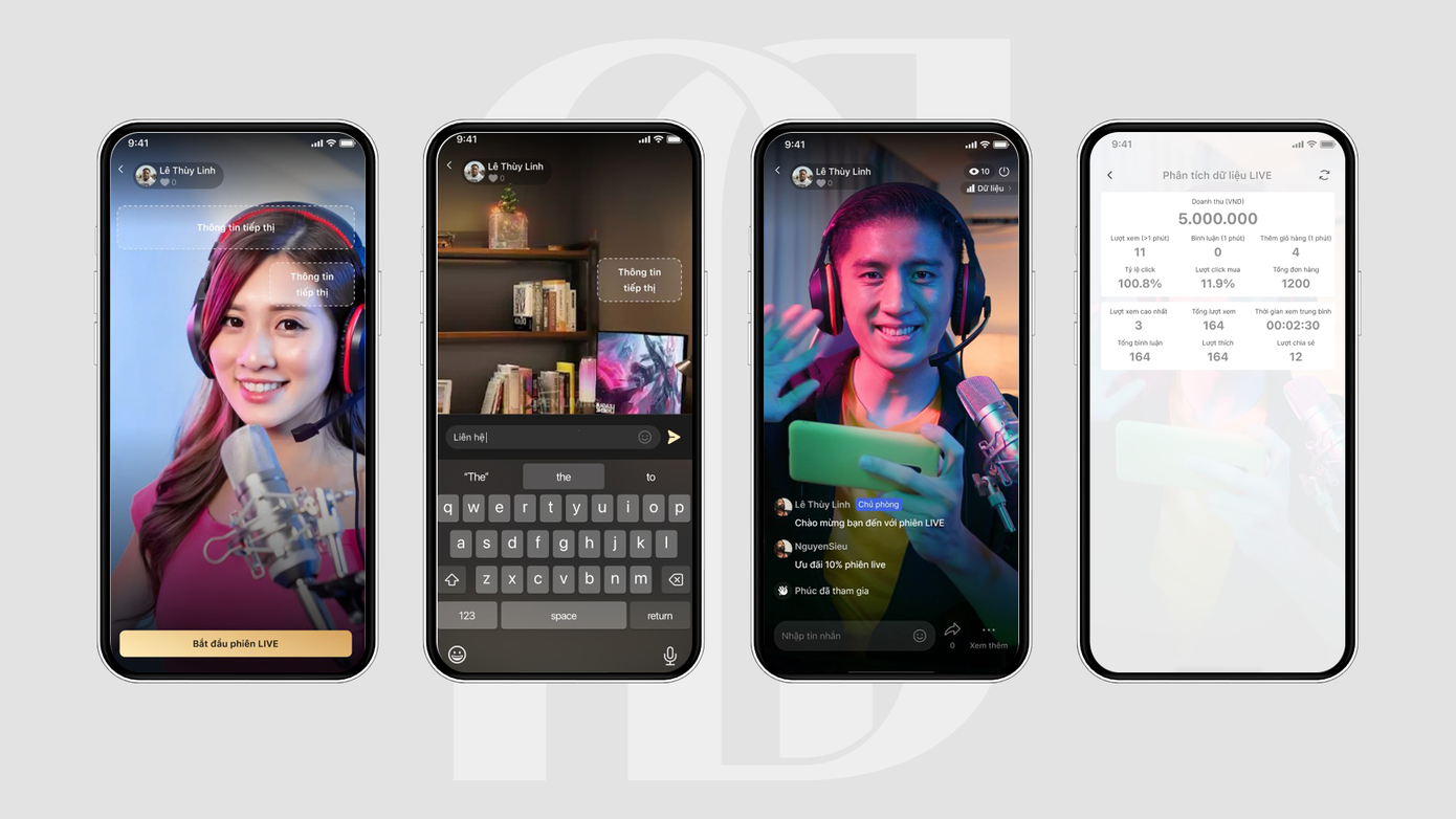 Nhờ công nghệ AI, hệ thống còn cung cấp báo cáo chi tiết về doanh thu, lượt xem, lượt click mua, số người thêm giỏ hàng, tổng đơn….giúp người bán tối ưu chiến lược tiếp thị.