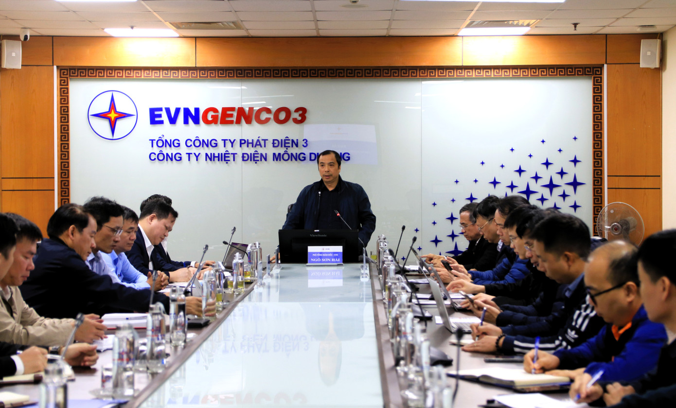 Ông Ngô Sơn Hải- Phó tổng giám đốc EVN phát biểu tại buổi làm việc Ông Ngô Sơn Hải- Phó tổng giám đốc EVN phát biểu tại buổi làm việc