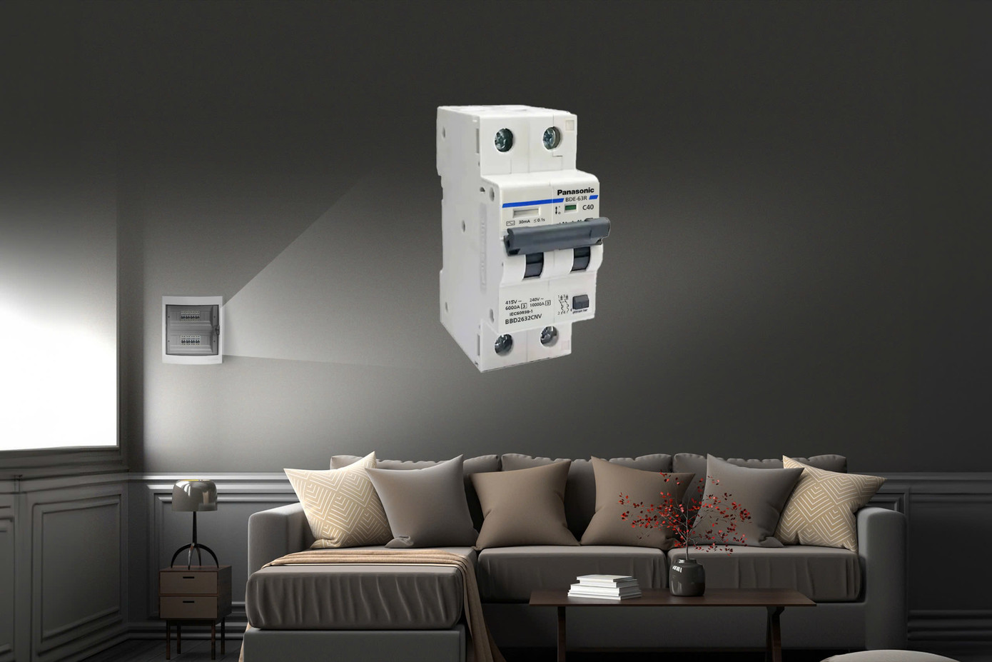 Với thiết kế nhỏ gọn và dễ lắp đặt, RCBO Panasonic phù hợp với nhiều loại tủ điện trong nhà, tiết kiệm không gian và giúp người dùng linh hoạt trong việc bố trí.