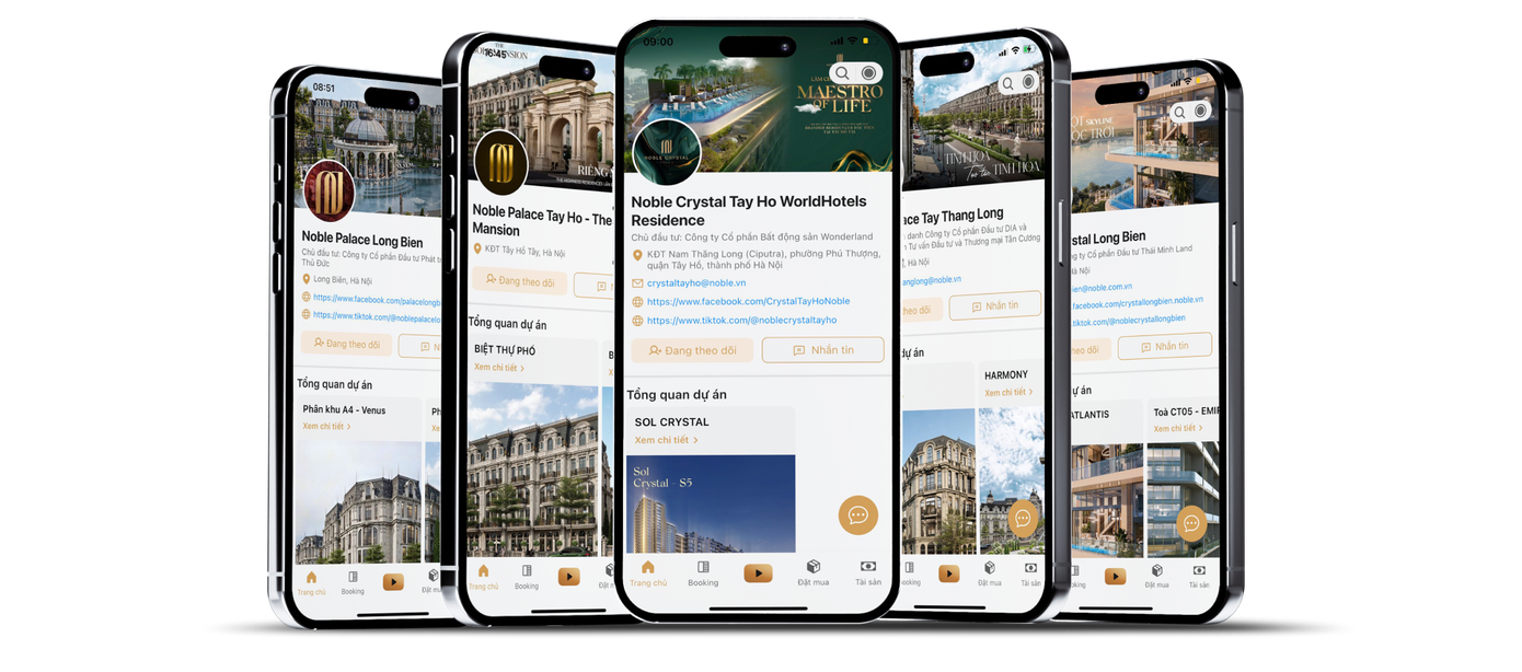 Noble App tích hợp các tài liệu chính thức từ chủ đầu tư như E-Brochure, E-Leaflet, E-Flyer, TVC…tương đương như 1 Meta Salekits, giúp khách hàng có thể tự kiểm tra mọi thông tin thay vì mất thời gian làm việc qua nhiều bên trung gian.