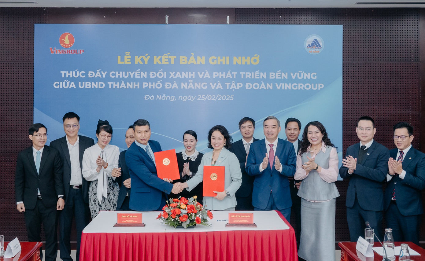 Ông Hồ Kỳ Minh, Phó chủ tịch Thường trực UBND TP Đà Nẵng và bà Lê Thị Thu Thuỷ, Phó chủ tịch Tập đoàn Vingroup.