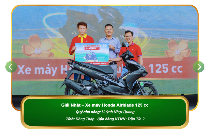 Nhà nông Huỳnh Nhựt Quang là một trong những chủ nhân đầu tiên của giải thưởng cao nhất chương trình “Cào Nhanh Tay, Trúng Quà Ngay” diễn ra từ nay đến hết 31/3/2025.