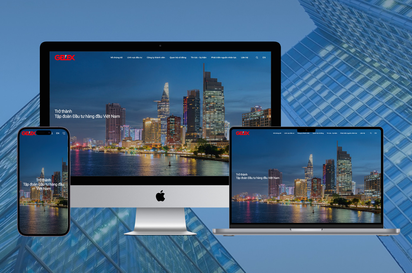 Giao diện website Tập đoàn GELEX Giao diện website Tập đoàn GELEX