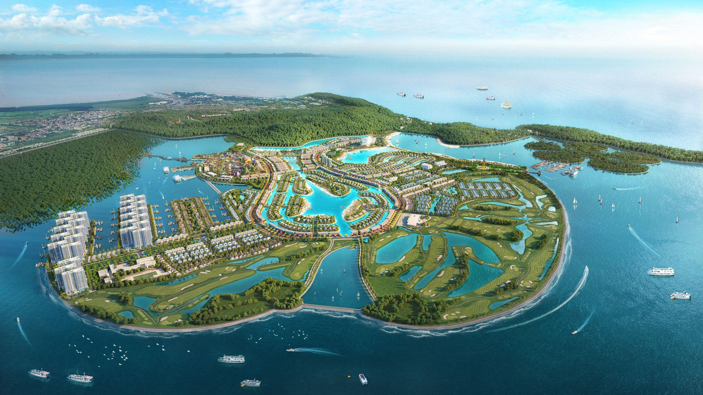 Phối cảnh tổng quan siêu quần thể du lịch, nghỉ dưỡng và vui chơi giải trí Khu du lịch Quốc tế Đồi Rồng - Dragon Ocean Đồ Sơn (Nguồn: Dragon Ocean Đồ Sơn)