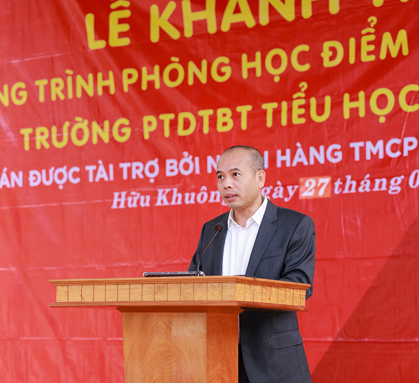 Ông Nguyễn Phi Hùng – Phó Tổng Giám đốc MSB phát biểu tại lễ khánh thành (Ảnh: MSB) Ông Nguyễn Phi Hùng – Phó Tổng Giám đốc MSB phát biểu tại lễ khánh thành (Ảnh: MSB)