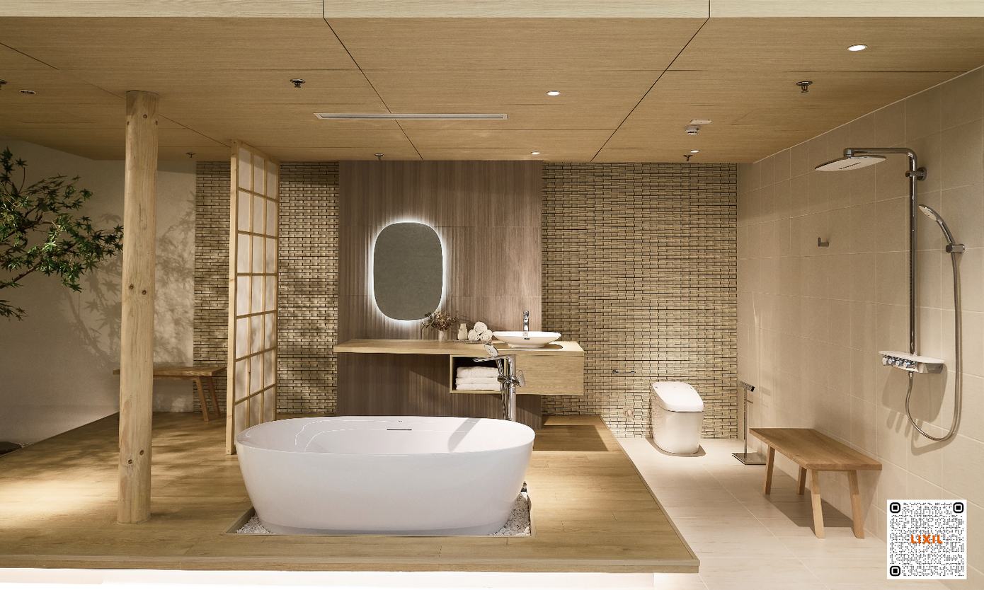 Các sản phẩm của INAX được trưng bày theo phong cách đậm chất Nhật Bản