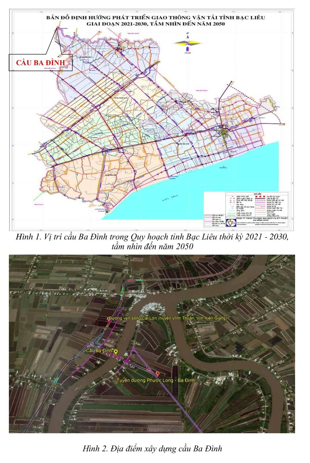 Vị trí xây dựng cầu Ba Đình.