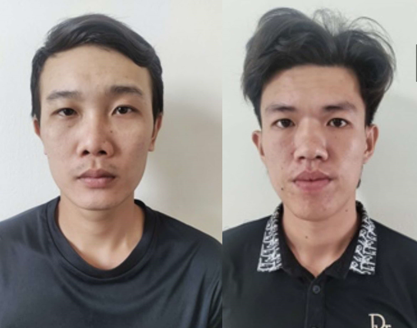 Trần Văn Tuấn Em (trái) và Trần Minh Lịnh thực hiện 10 vụ cướp bia ở các tiệm tạp hóa.