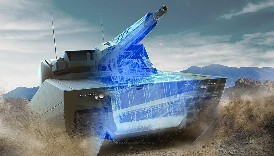 Ý tưởng về xe chiến đấu có người lái tùy chọn. Ảnh: Lynx.