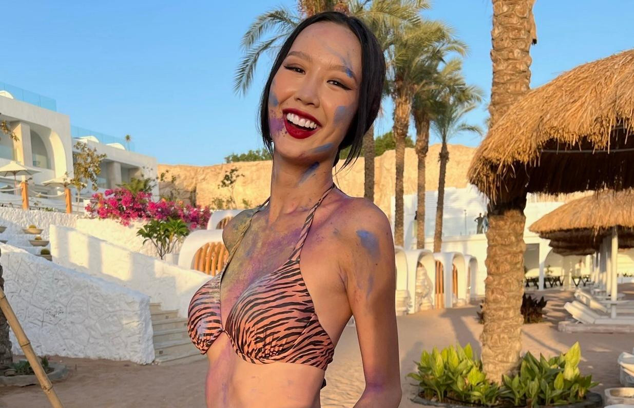 Á hậu Bảo Ngọc tại Ai Cập. Ảnh: NVCC.