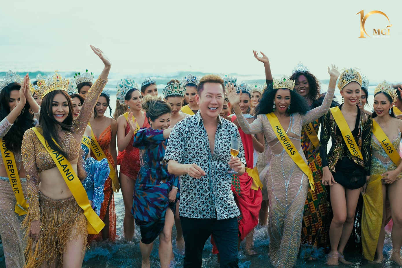 Hình ảnh các thí sinh trong buổi họp báo Miss Grand International 2022. Ảnh: MGI.