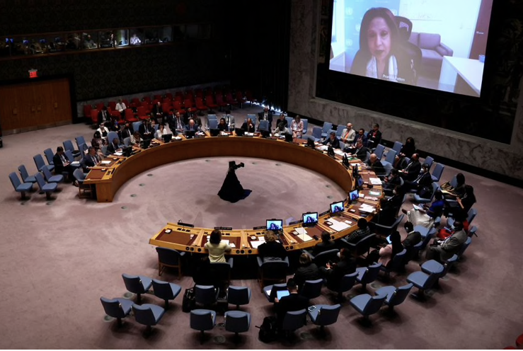 Trong một phiên họp của Hội đồng Bảo an ngày 6/6. (Ảnh: Reuters)