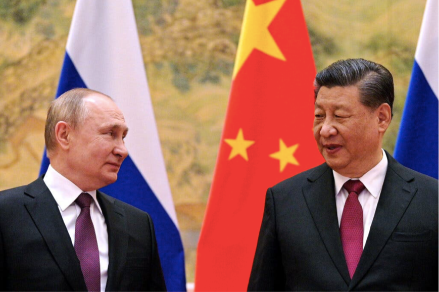 Tổng thống Nga Vladimir Putin và Chủ tịch Trung Quốc Tập Cận Bình trong cuộc gặp tại Bắc Kinh vào tháng 2. (Ảnh: NY Times)