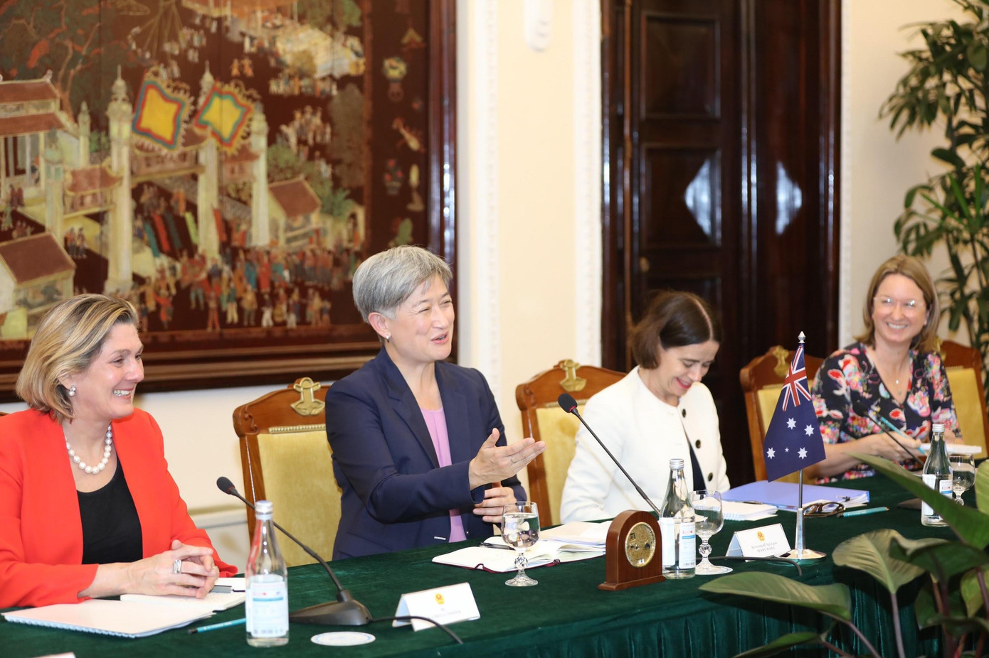 Bộ trưởng Ngoại giao Úc Penny Wong trong cuộc hội đàm ngày 27/6 tại Hà Nội. (Ảnh: Như Ý) Bộ trưởng Ngoại giao Úc Penny Wong trong cuộc hội đàm ngày 27/6 tại Hà Nội. (Ảnh: Như Ý)