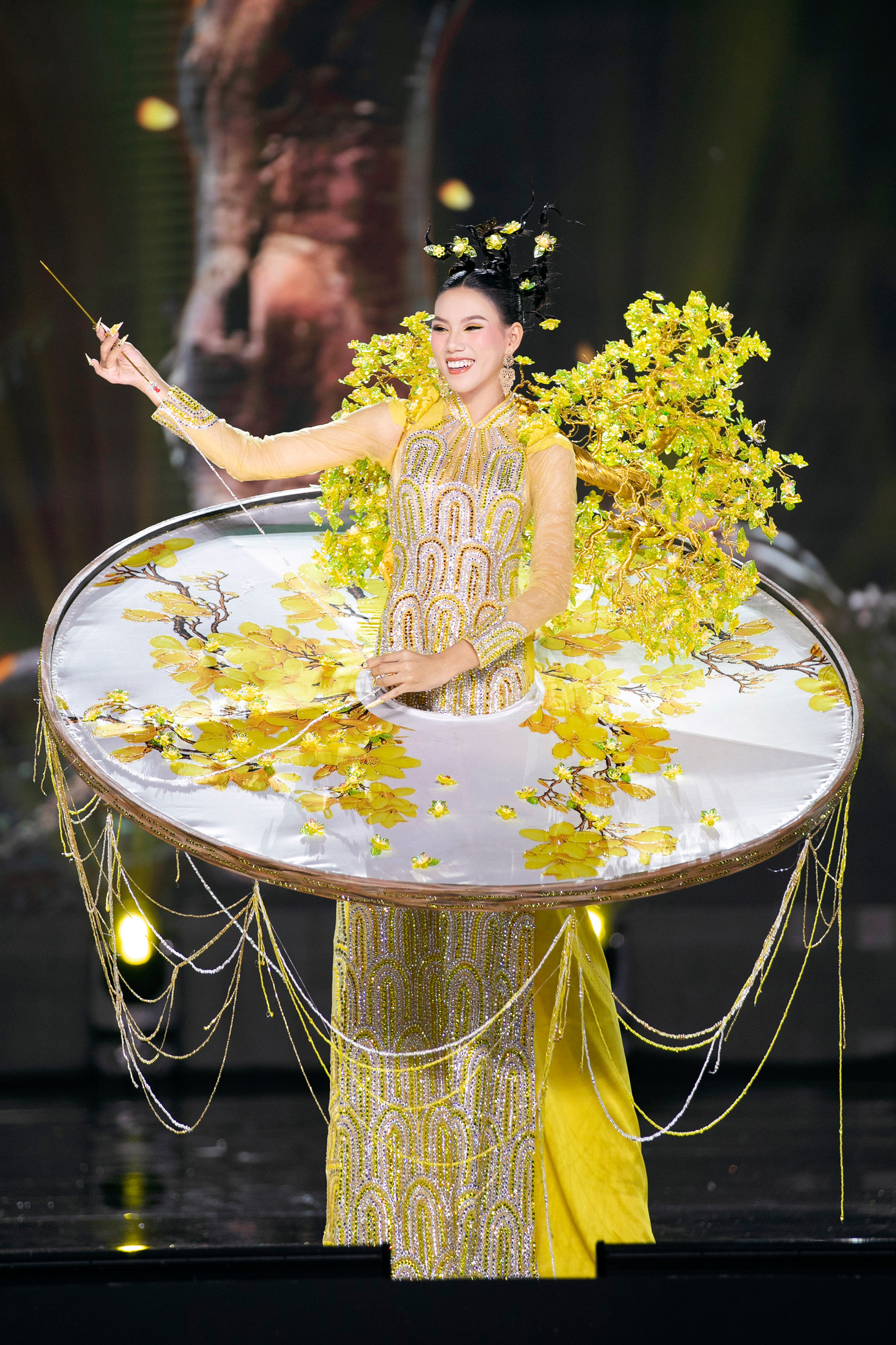 Bộ trang phục giành chiến thắng được đồng hành cùng tân Hoa hậu Hòa bình Việt Nam - Miss Grand Vietnam 2023 tham gia Miss Grand International 2023 vào tháng 10 tại Việt Nam.