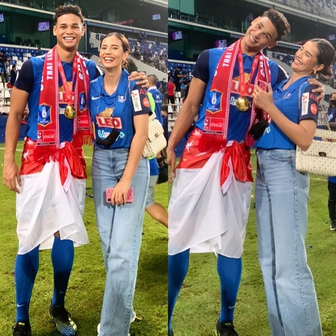 Tại các giải đấu Irfan Fandi tham gia, Anntonia Porsild luôn có mặt trên khán đài để cổ vũ bạn trai.