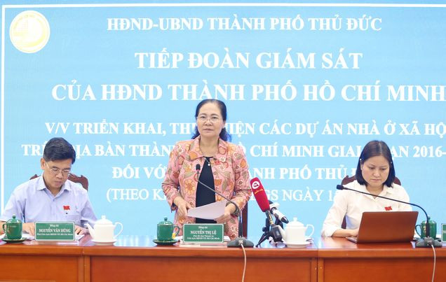 Chủ tịch HĐND TPHCM Nguyễn Thị Lệ kết luận buổi giám sát. Ảnh: Ngô Tùng Chủ tịch HĐND TPHCM Nguyễn Thị Lệ kết luận buổi giám sát. Ảnh: Ngô Tùng