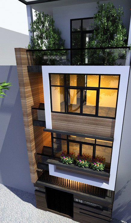 Mẫu nhà 4 tầng trong nội thành trên diện tích đất nhỏ ảnh 10 Mẫu nhà 4 tầng trong nội thành trên diện tích đất nhỏ ảnh 10