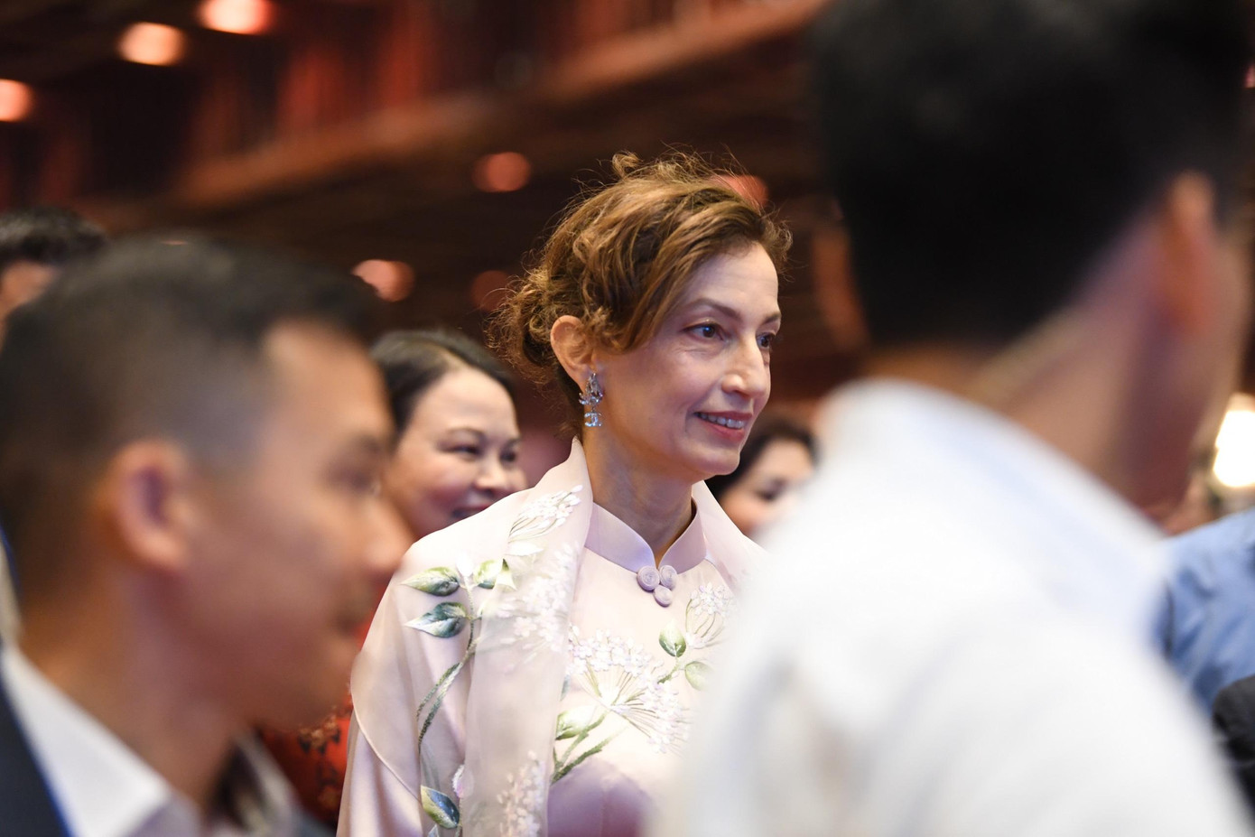 Tổng Giám đốc UNESCO Audrey Azoulay tại lễ kỷ niệm. Ảnh: Đ.H