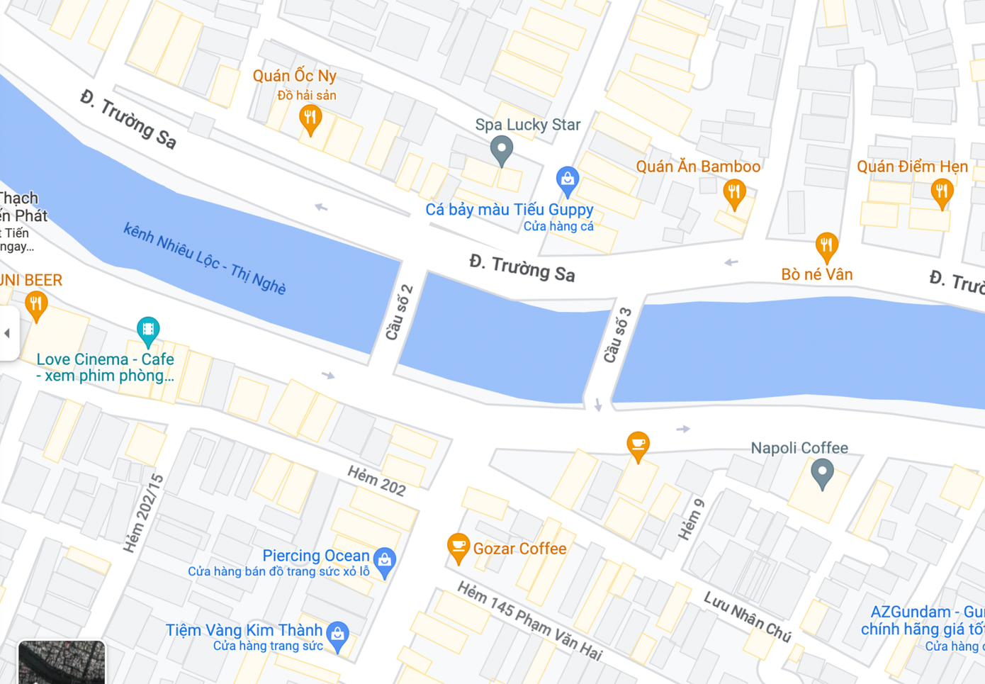 Khu vực cầu số 2 và số 3 trên kênh Nhiêu Lộc - Thị Nghè. Khu vực cầu số 2 và số 3 trên kênh Nhiêu Lộc - Thị Nghè.