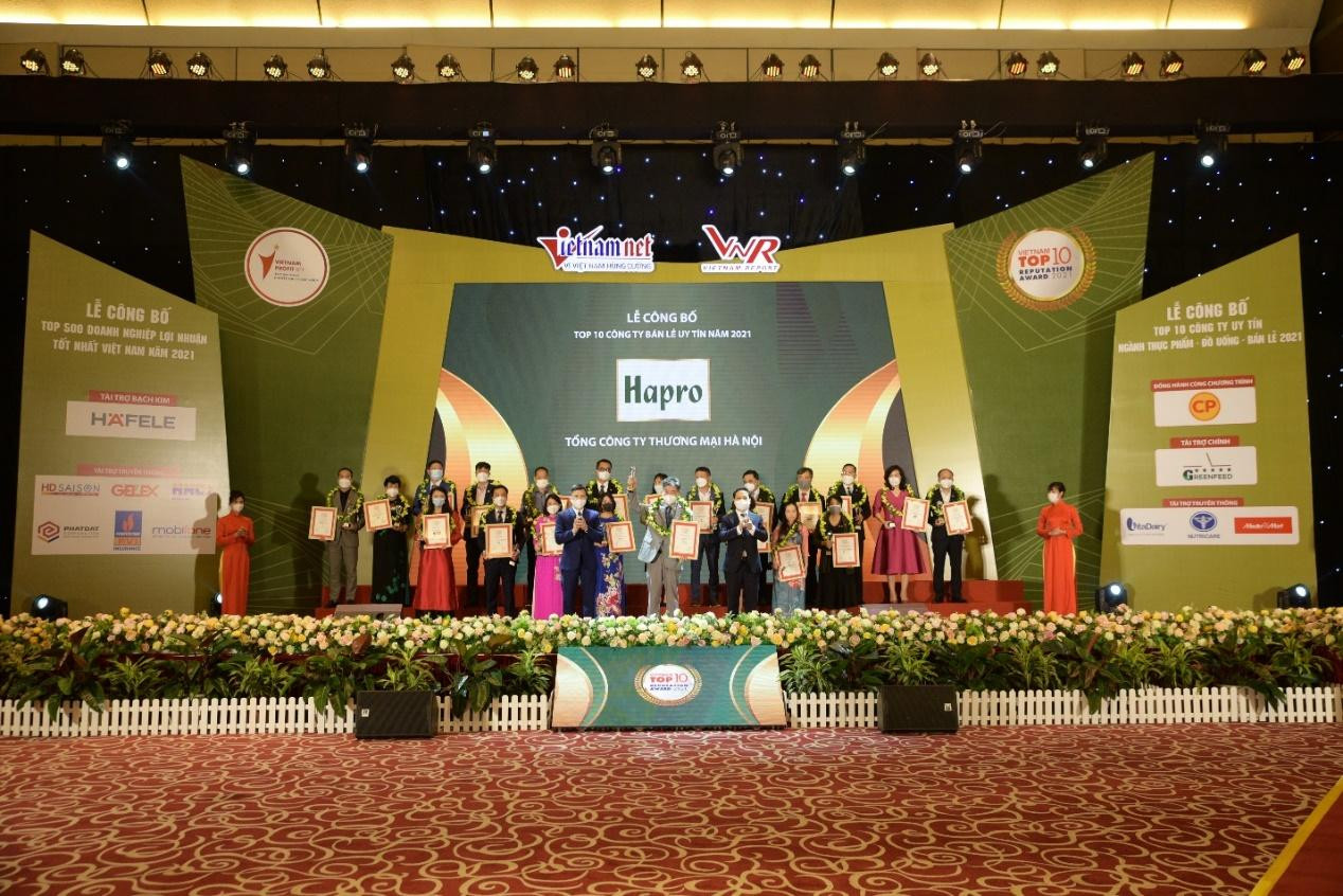 Thương hiệu Hapro lần thứ 4 liên tiếp tự hào được vinh danh TOP 10 Công ty bán lẻ uy tín nhóm hàng tiêu dùng nhanh, siêu thị Thương hiệu Hapro lần thứ 4 liên tiếp tự hào được vinh danh TOP 10 Công ty bán lẻ uy tín nhóm hàng tiêu dùng nhanh, siêu thị