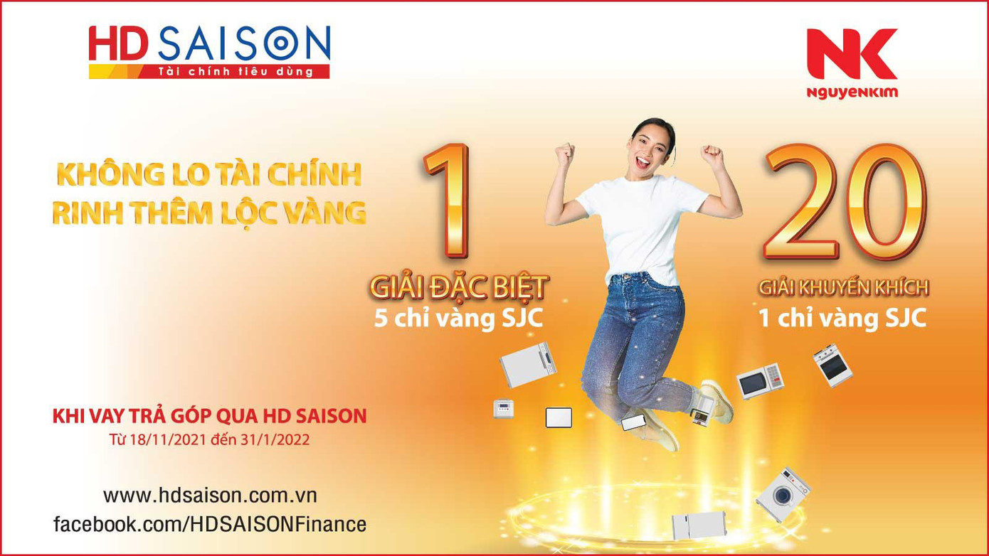 HD SAISON triển khai chương trình khuyến mại dành cho khách hàng vay trả góp tại Siêu thị điện máy Nguyễn Kim HD SAISON triển khai chương trình khuyến mại dành cho khách hàng vay trả góp tại Siêu thị điện máy Nguyễn Kim