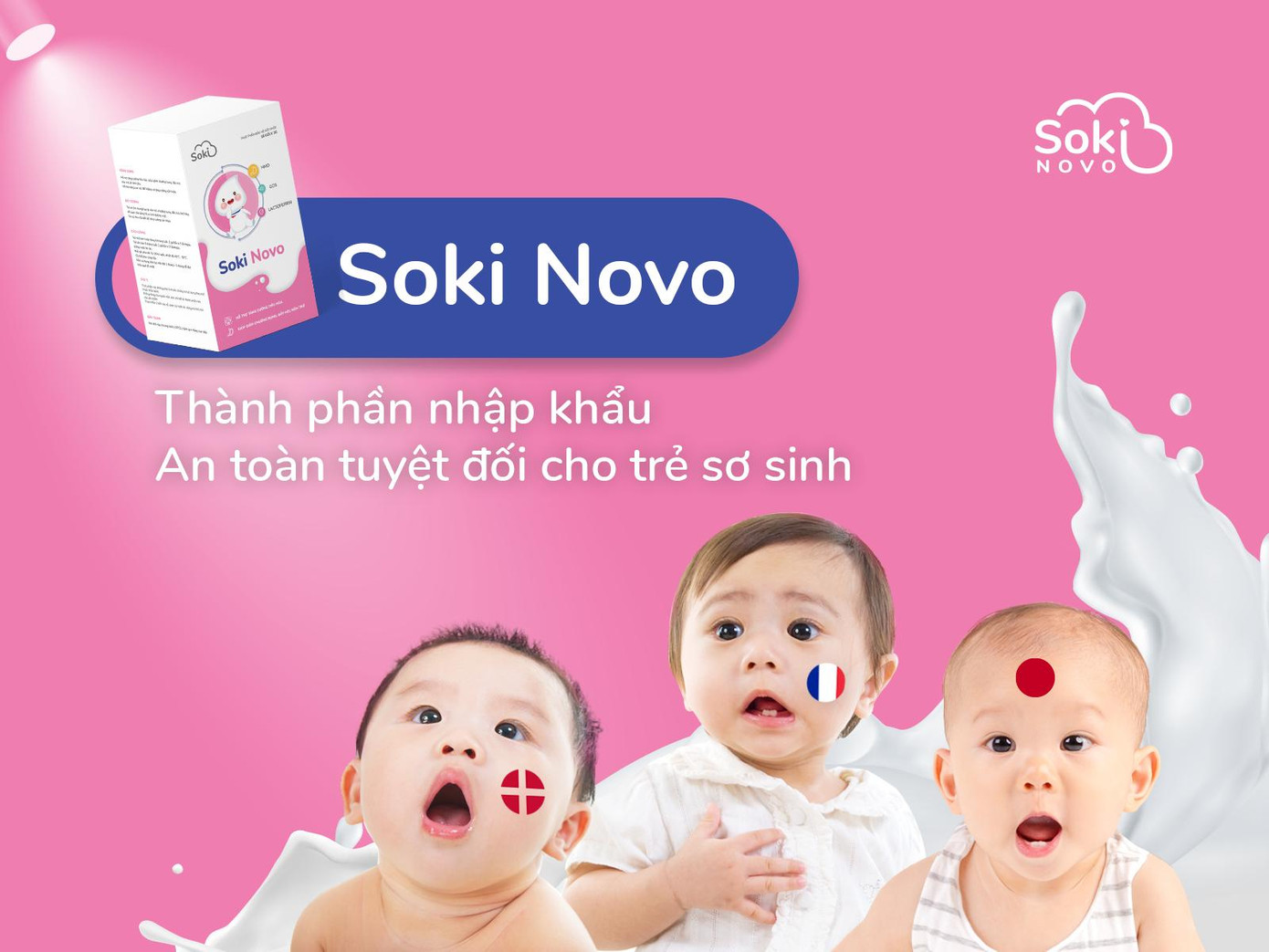 TPBVSK Soki Novo sử dụng các thành phần nhập khẩu chất lượng