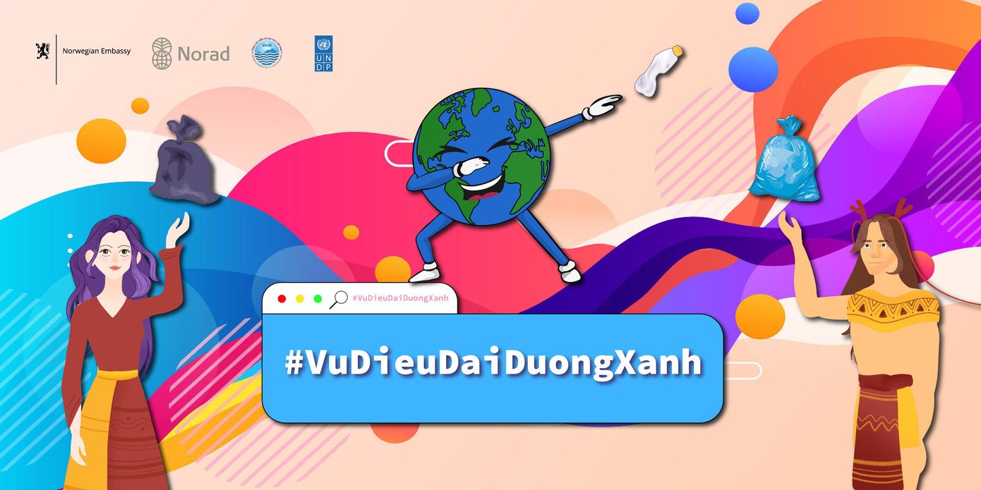 Tham gia dance challenge Vũ điệu Đại Dương Xanh vì Trái Đất, vì thế hệ mai sau. Nguồn: UNDP.