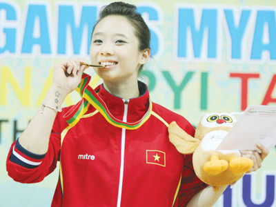 Thúy Vi và chiếc huy HCV đầu tiên của đoàn Việt Nam