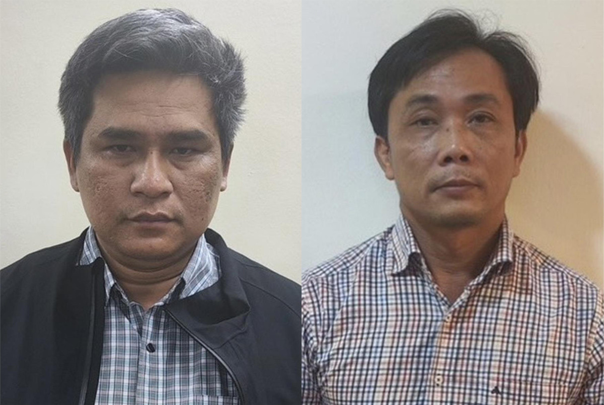 Bị can Ngô Võ Kế Thành (trái) và Huỳnh Trọng Nghĩa. Ảnh: Bộ Công an Bị can Ngô Võ Kế Thành (trái) và Huỳnh Trọng Nghĩa. Ảnh: Bộ Công an