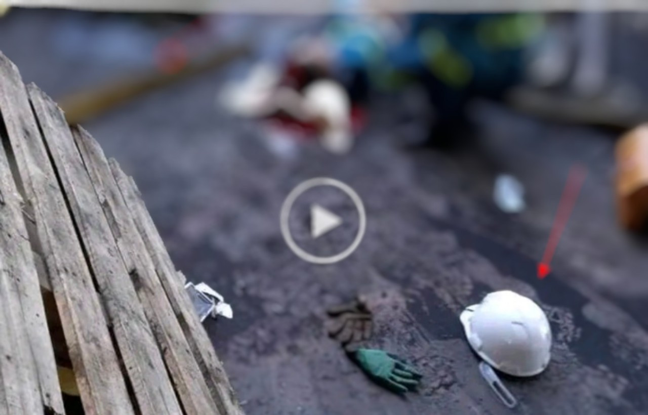 Hiện trường vụ tai nạn. Ảnh cắt từ video clip.