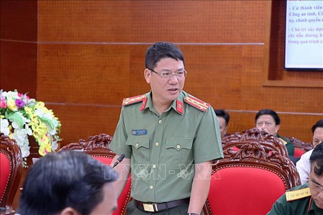 Đại tá Đỗ Thanh Bình, Giám đốc Công an tỉnh Hoà Bình. Ảnh: TTX.