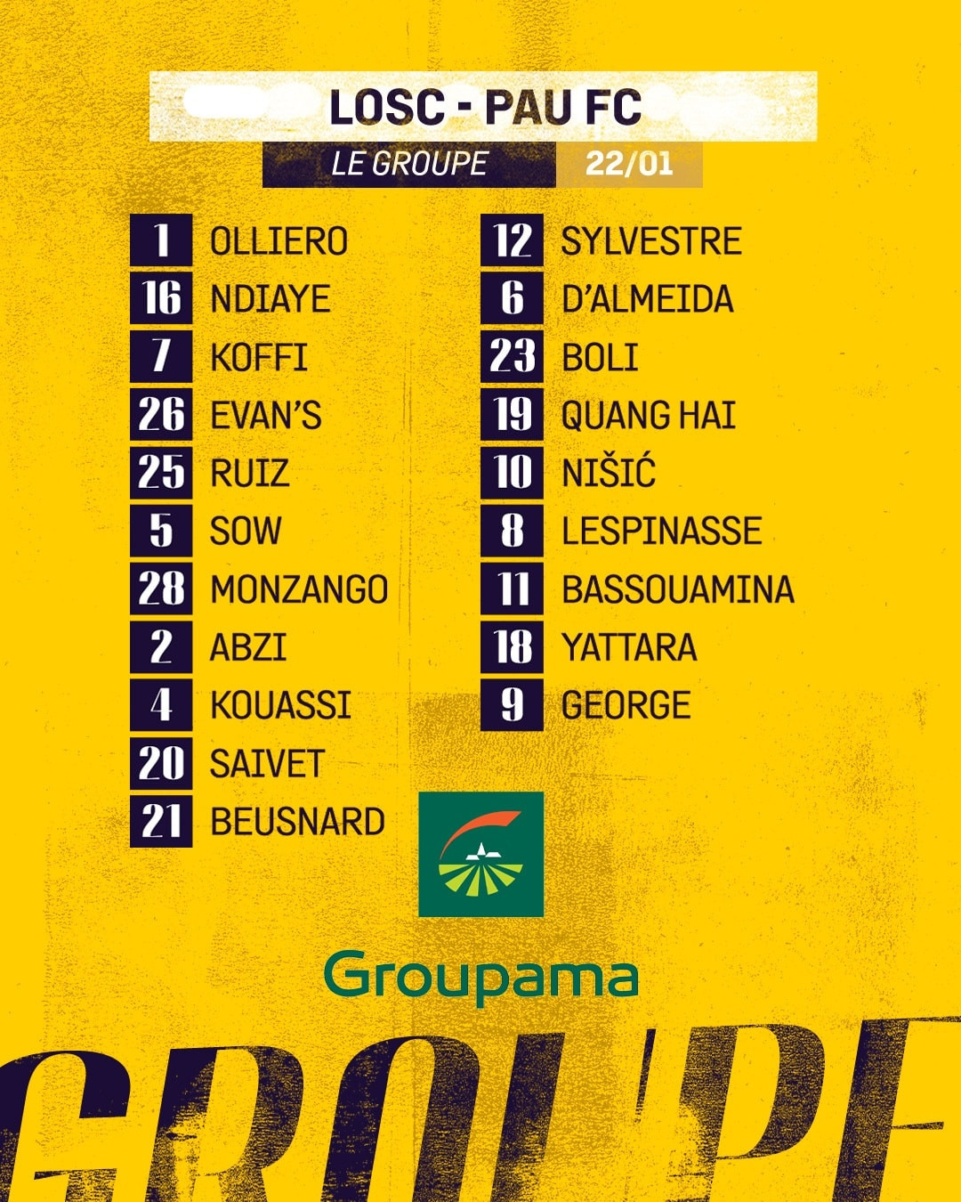 Quang Hải có tên trong danh sách đăng ký của Pau FC trong trận đấu với Lille. Quang Hải có tên trong danh sách đăng ký của Pau FC trong trận đấu với Lille.