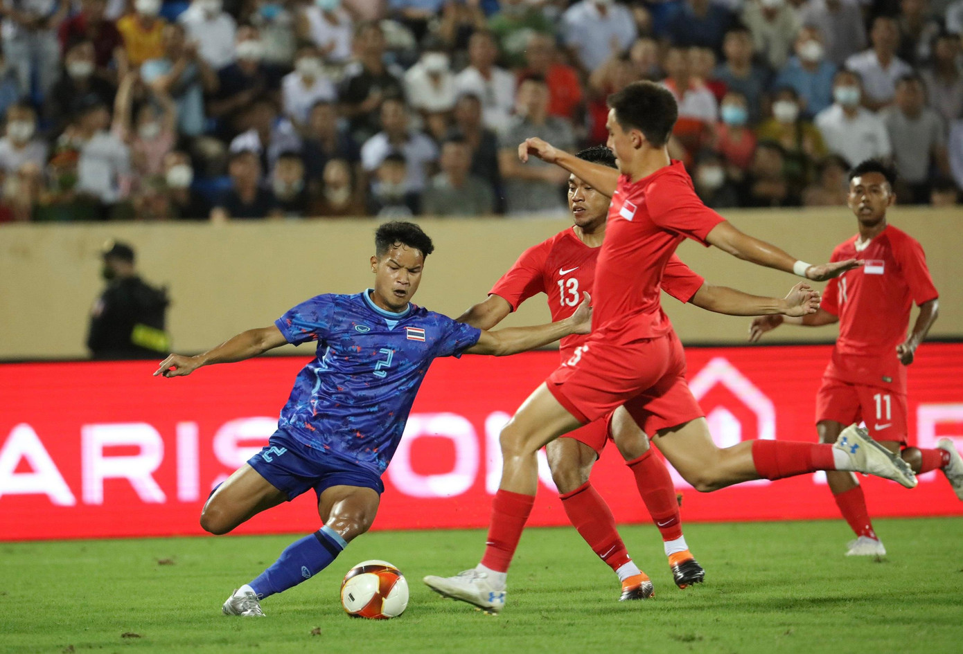 U23 Thái Lan lên ngôi đầu bảng B sau trận 'hủy diệt' U23 Singapore ảnh 4