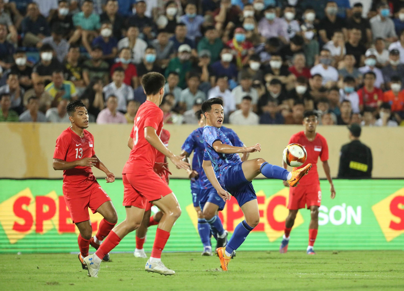 U23 Thái Lan lên ngôi đầu bảng B sau trận 'hủy diệt' U23 Singapore ảnh 11
