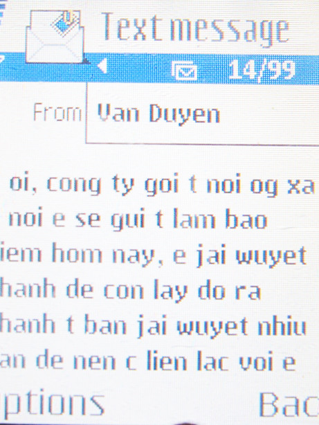 Tin nhắn của Vân Duyên thúc giục nạn nhân chuyển tiền. Ảnh: T.H.V