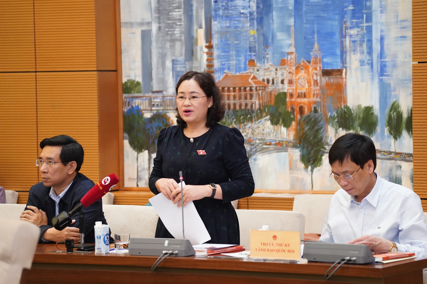 Đại biểu Quốc hội Lò Thị Luyến (đoàn Điện Biên). Ảnh Như Ý