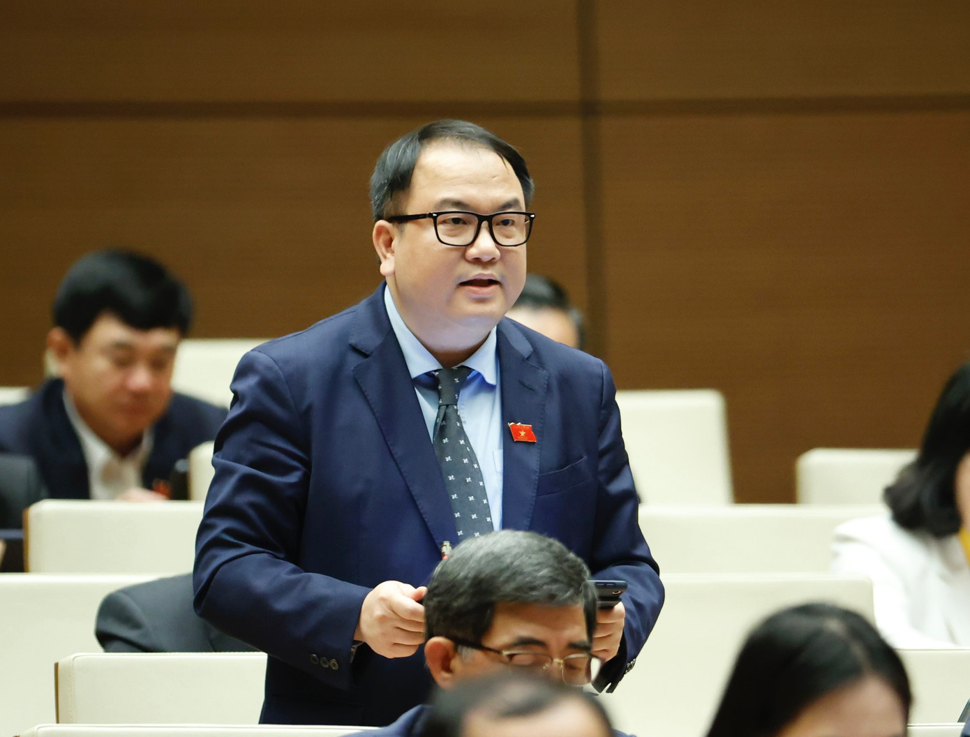 Đại biểu Phạm Trọng Nghĩa (đoàn Lạng Sơn). Ảnh: Như Ý.