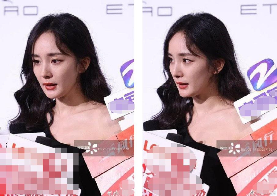 Làn da thật của Dương Mịch không hề láng mịn, căng mọng, ngược lại bắt đầu lộ dấu hiệu lão hóa, nhất là ở vùng quanh miệng.