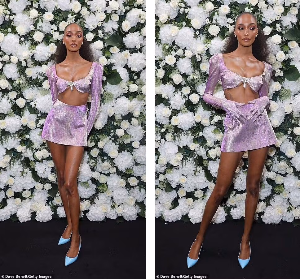 Tối thứ Hai (20/9, giờ địa phương), Jourdan Dunn cùng dàn sao đình đám tham dự bữa tiệc điện ảnh và thời trang do tạp chí Vogue Anh và thương hiệu trang sức Mỹ Tiffany &amp; Co. phối hợp tổ chức tại khách sạn Londoner ở Leicester Square, London, Anh.