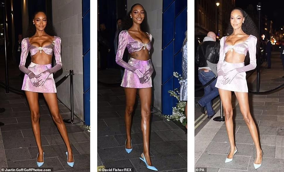 Jourdan Dunn dự bữa tiệc điện ảnh và thời trang do tạp chí Vogue Anh và thương hiệu trang sức Mỹ Tiffany &amp; Co. phối hợp tổ chức tại London, Anh vào tối 20/9, giờ địa phương.