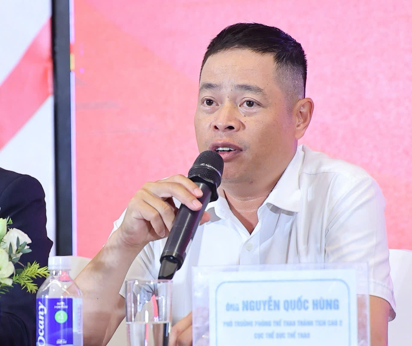 Ông Nguyễn Quốc Hùng - Phó trưởng Phòng Thể thao thành tích cao 2, Cục Thể dục - Thể thao. Ông Nguyễn Quốc Hùng - Phó trưởng Phòng Thể thao thành tích cao 2, Cục Thể dục - Thể thao.