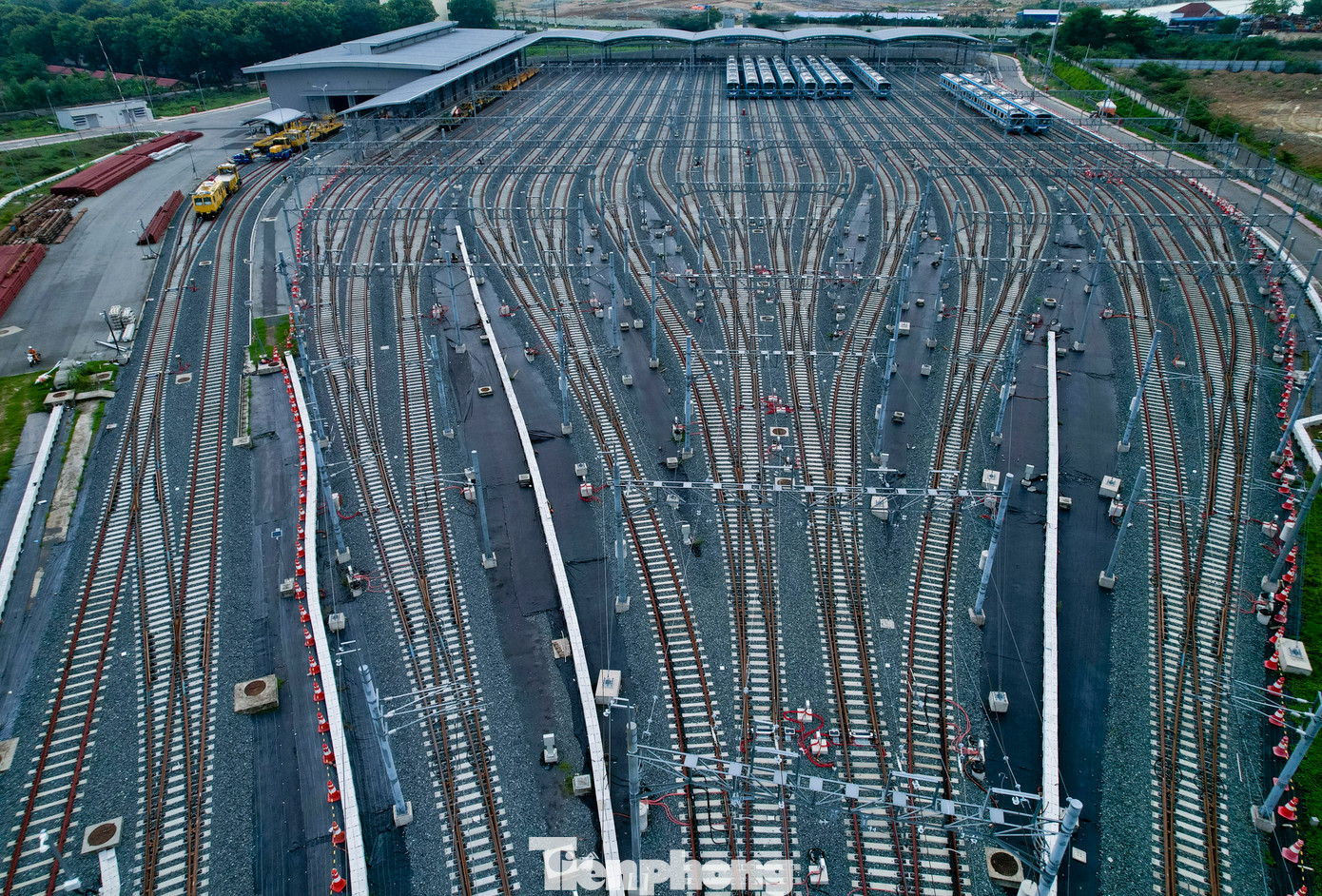 Khu vực depot của tuyến metro số 1 TPHCM tại TP. Thủ Đức. Ảnh: Duy Anh