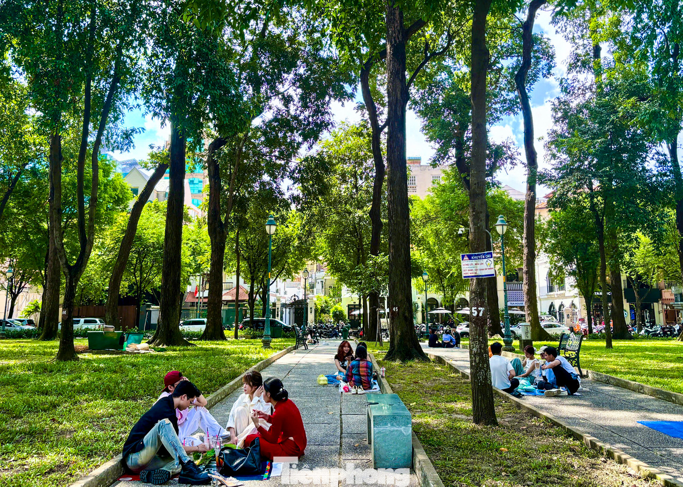 Các bạn trẻ có xu hướng tìm đến những công viên rợp bóng râm để làm nơi vui chơi, giải trí, check-in,…Đặc biệt là sau trào lưu “Cà phê bệt” ngày càng thu hút các bạn trẻ tìm đến đây vào sáng sớm.