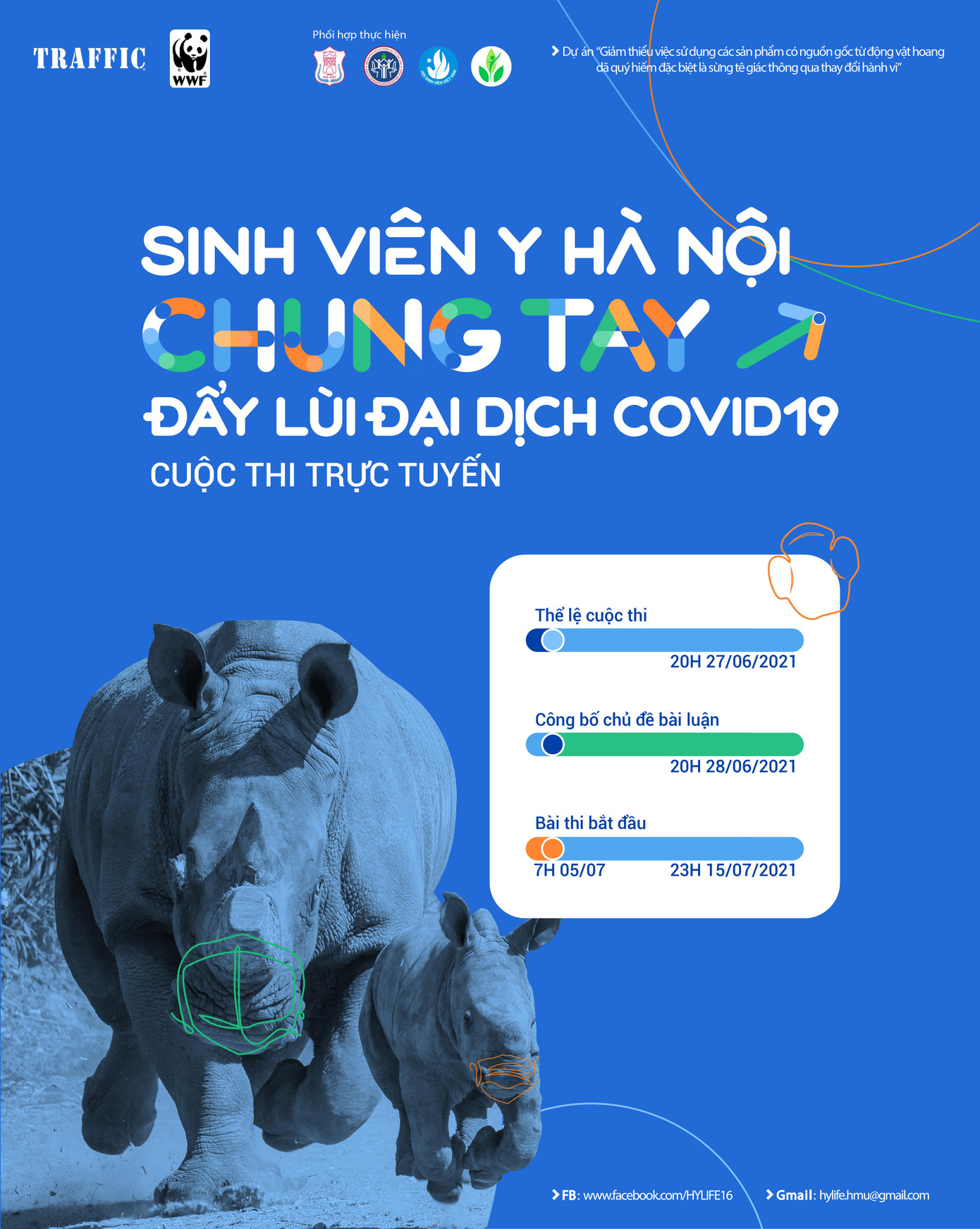 Các mốc thời gian quan trọng của cuộc thi - Ảnh: Promoting Healthy Youth &amp; Lifestyle