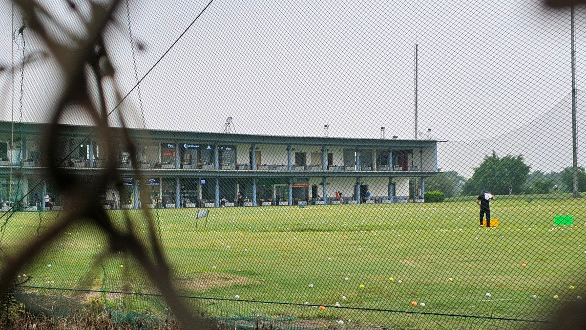 Hình ảnh sân tập golf "chui" trong KĐT Thanh Hà.