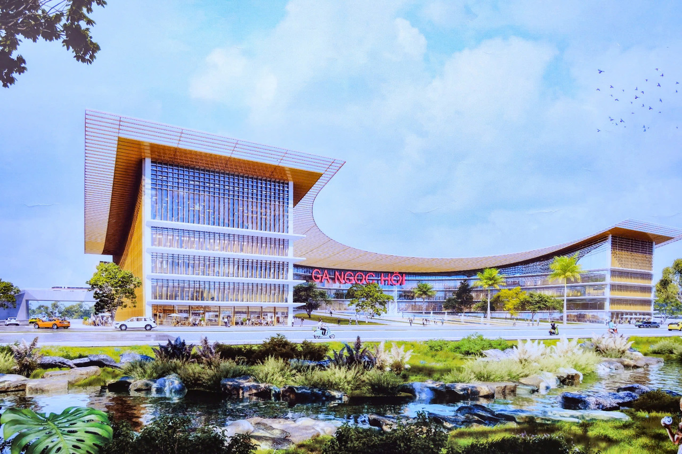 Mô hình ga Ngọc Hồi. Ảnh: Tạ Hải.