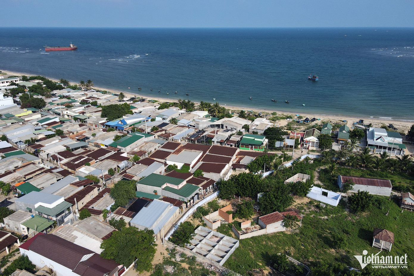 Thôn Vĩnh Trường (xã Phước Dinh, huyện Thuận Nam), vùng được quy hoạch Nhà máy điện hạt nhân 1. Ảnh: Xuân Ngọc.